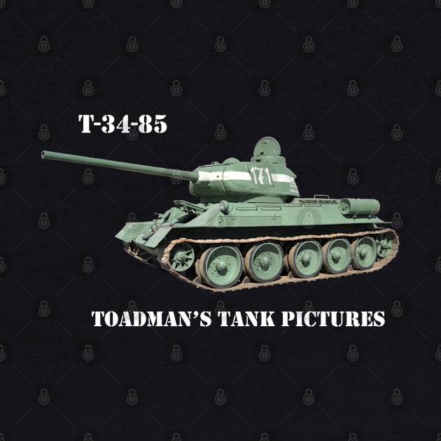 T-34-85 Medium Tank w/Toadman txt_wht by Toadman's Tank Pictures Shop